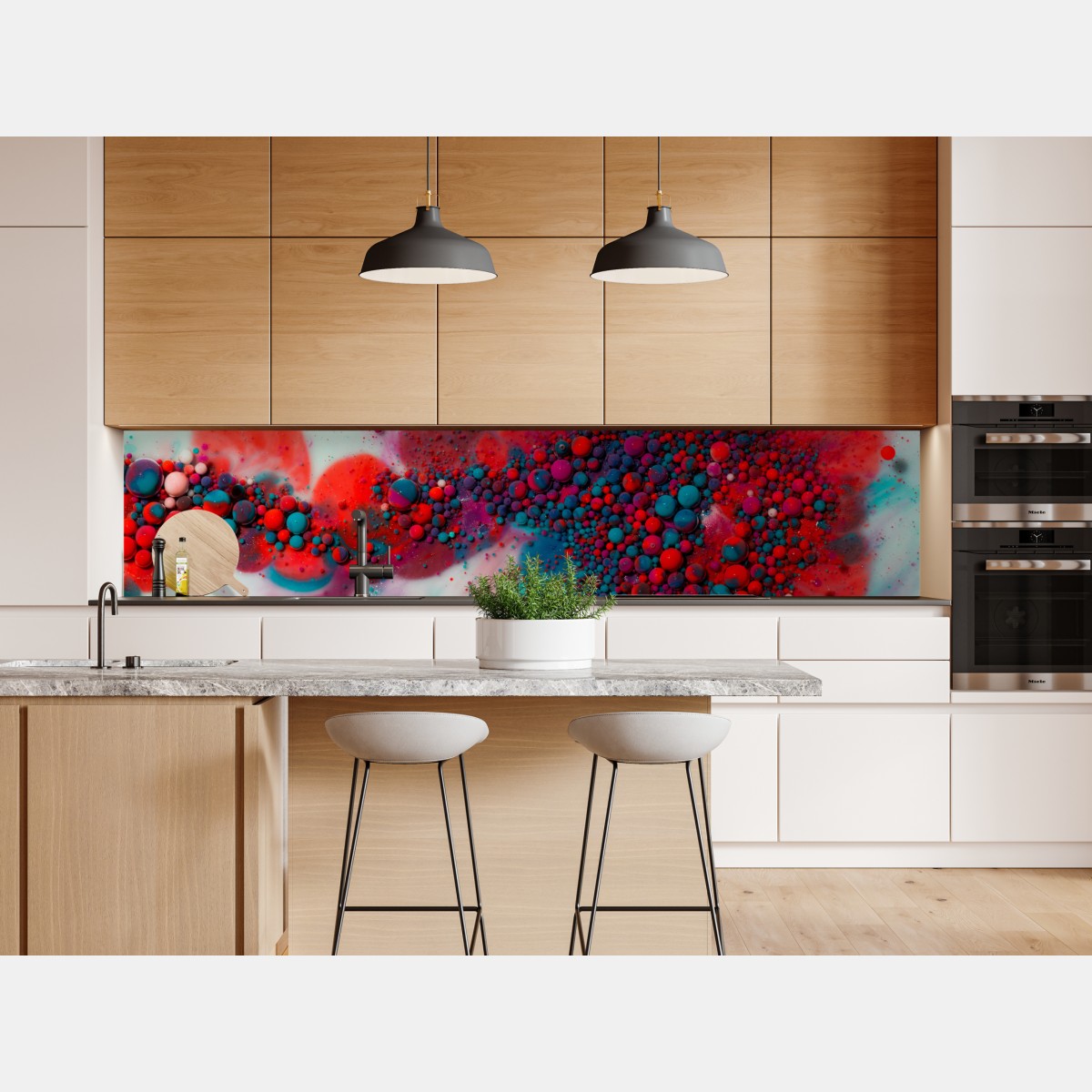 Naklejka repozycjonowalna żywy marmurowy wybuch kolorów – Wallissimo® Naklejka repozycjonowalna żywy marmurowy wybuch kolorów – Wallissimo®