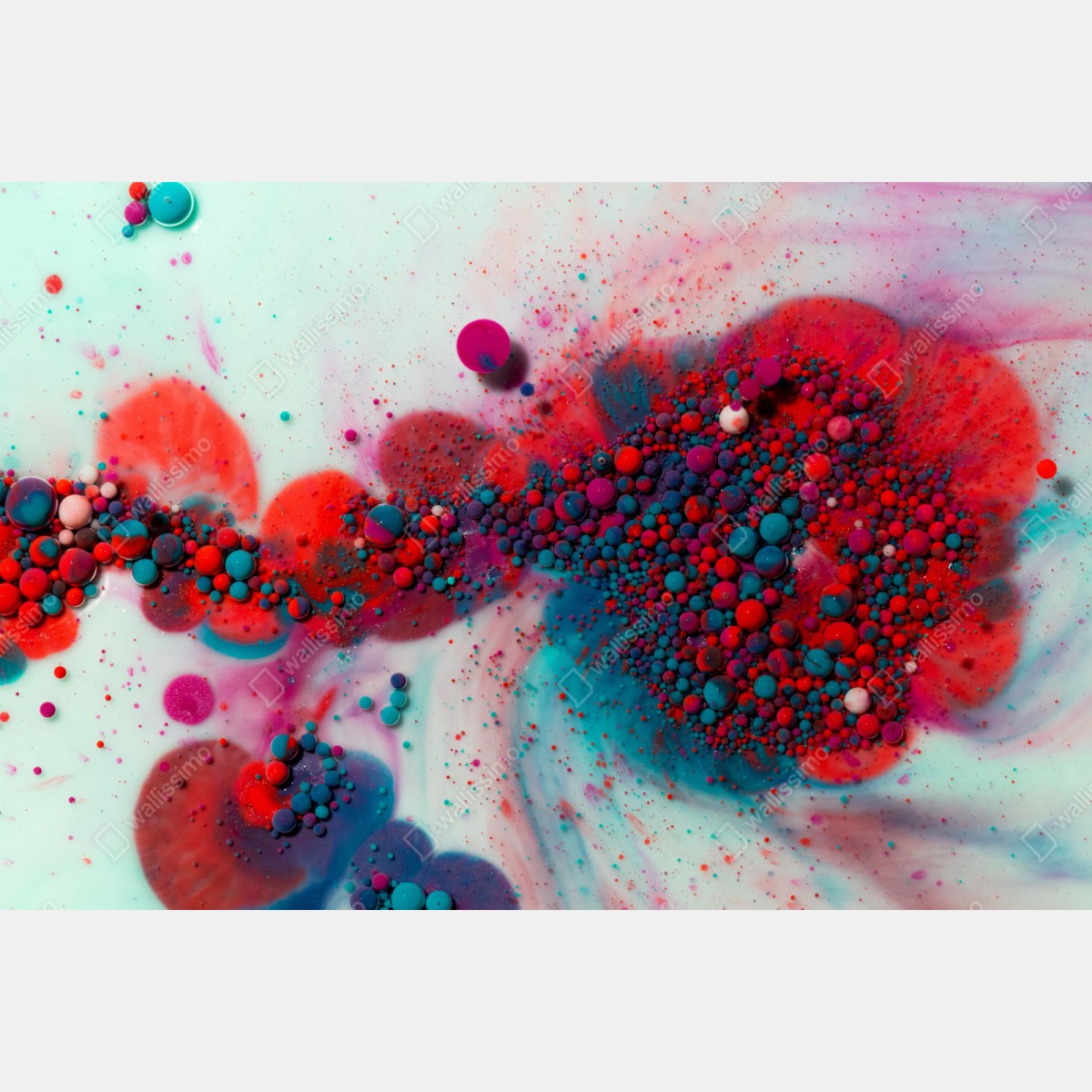Naklejka repozycjonowalna żywy marmurowy wybuch kolorów – Wallissimo® Naklejka repozycjonowalna żywy marmurowy wybuch kolorów – Wallissimo®