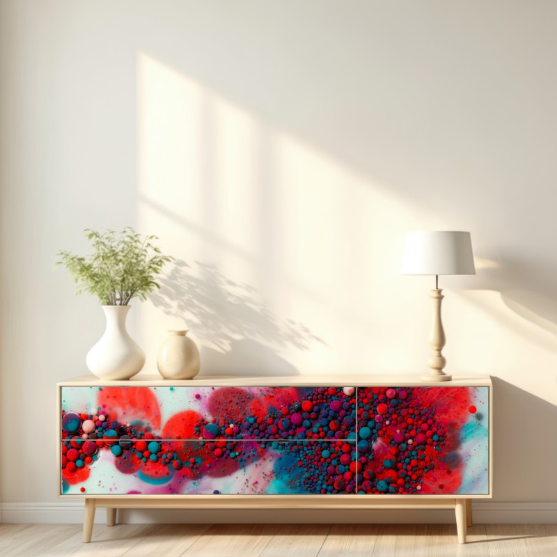 Naklejka repozycjonowalna żywy marmurowy wybuch kolorów – Wallissimo® Naklejka repozycjonowalna żywy marmurowy wybuch kolorów – Wallissimo®