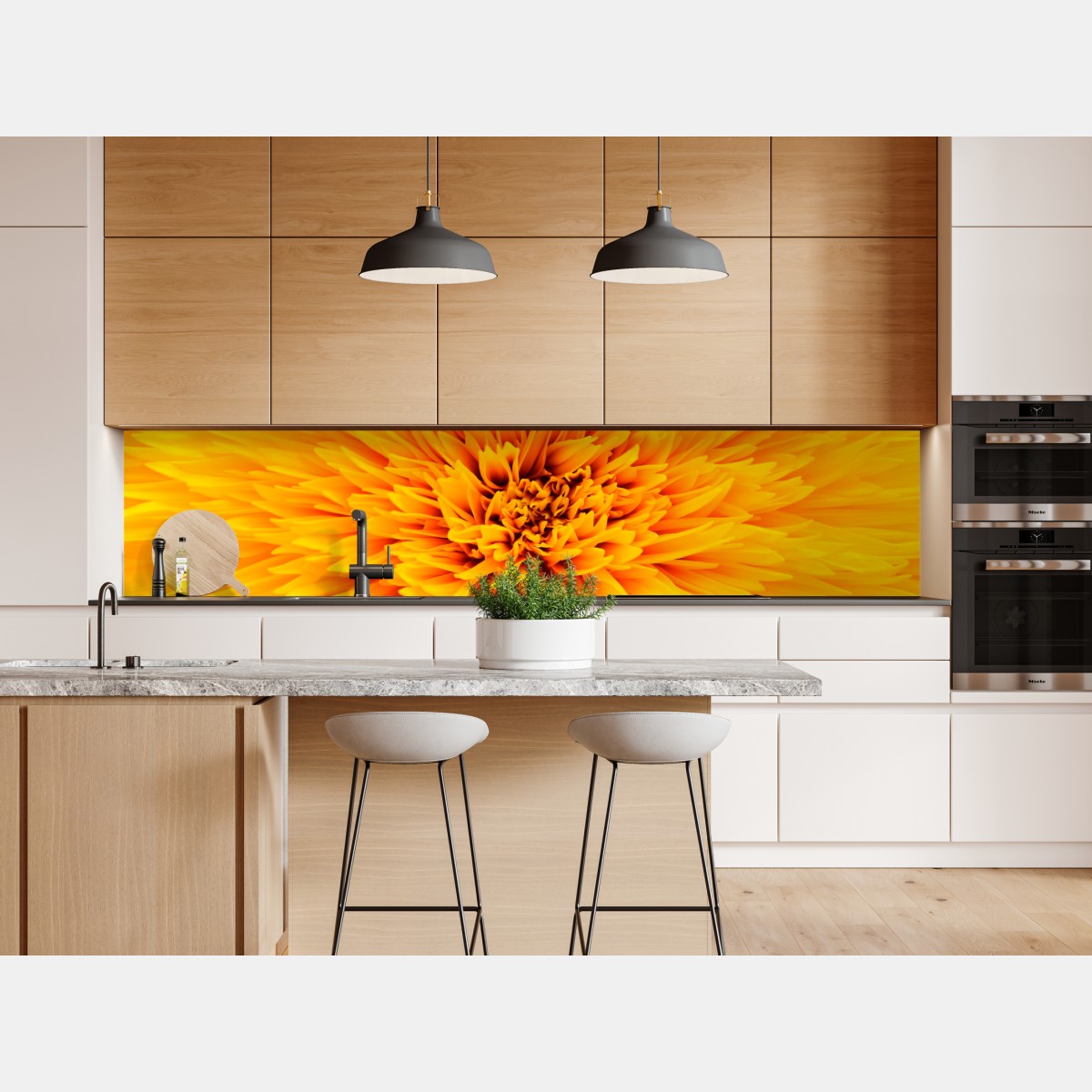 Naklejka repozycjonowalna promienny słonecznik z bliska – Wallissimo® Naklejka repozycjonowalna promienny słonecznik z bliska – Wallissimo®