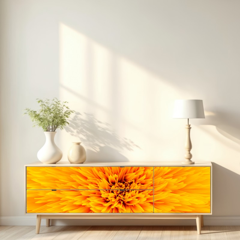 Naklejka repozycjonowalna promienny słonecznik z bliska – Wallissimo® Naklejka repozycjonowalna promienny słonecznik z bliska – Wallissimo®