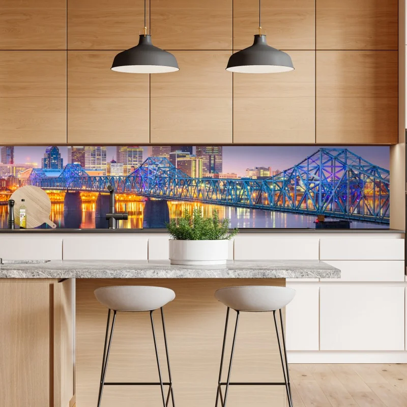 Naklejka repozycjonowalna zimowa mgła nad lasem iglastym – Wallissimo®