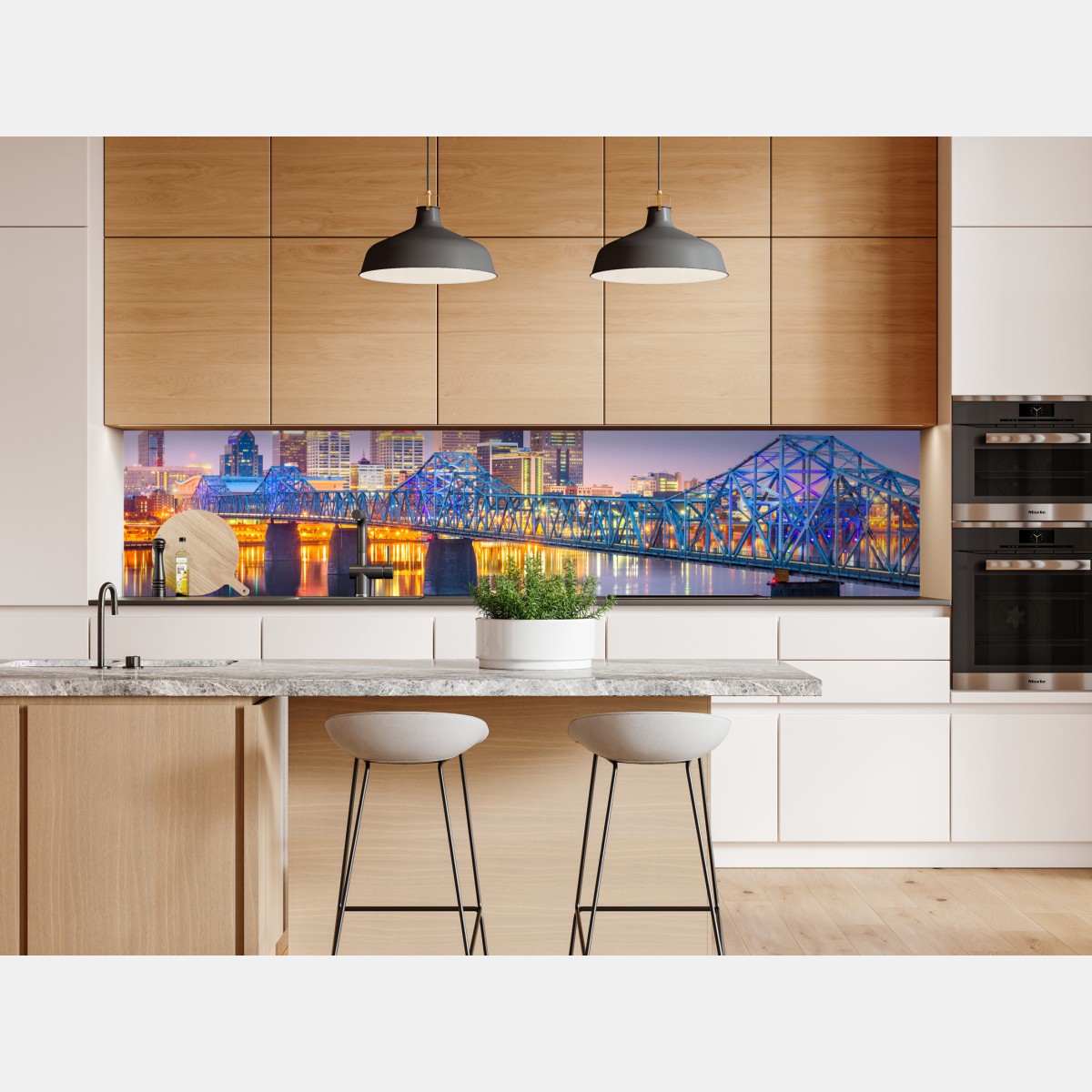 Naklejka repozycjonowalna Louisville panorama o zmierzchu – Wallissimo® Naklejka repozycjonowalna Louisville panorama o zmierzchu – Wallissimo®