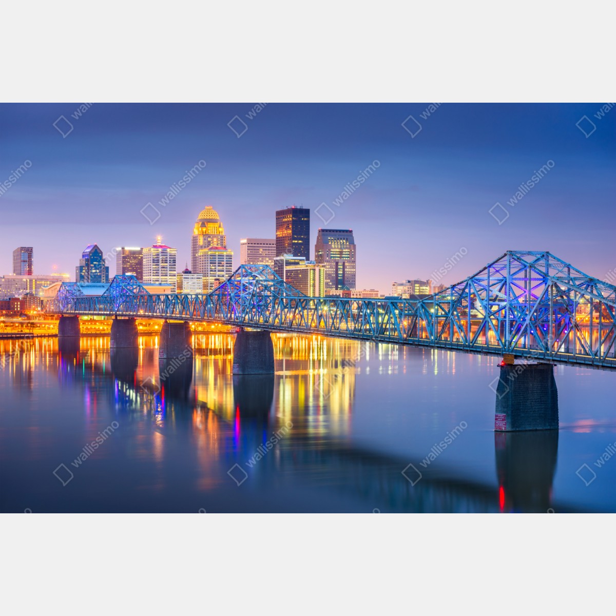 Naklejka repozycjonowalna Louisville panorama o zmierzchu – Wallissimo® Naklejka repozycjonowalna Louisville panorama o zmierzchu – Wallissimo®