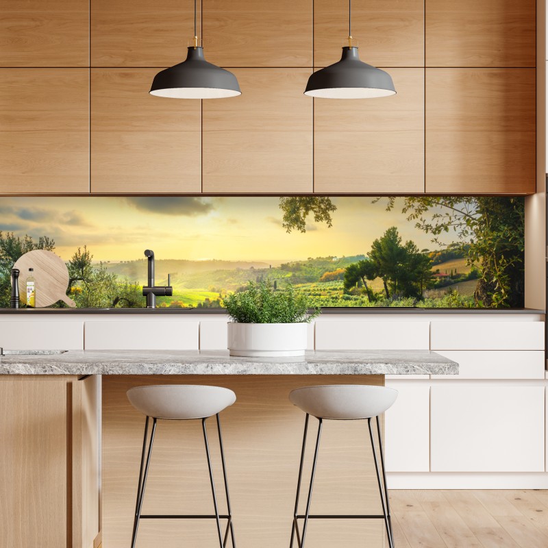 Naklejka repozycjonowalna zachód słońca nad Stambułem – Wallissimo®