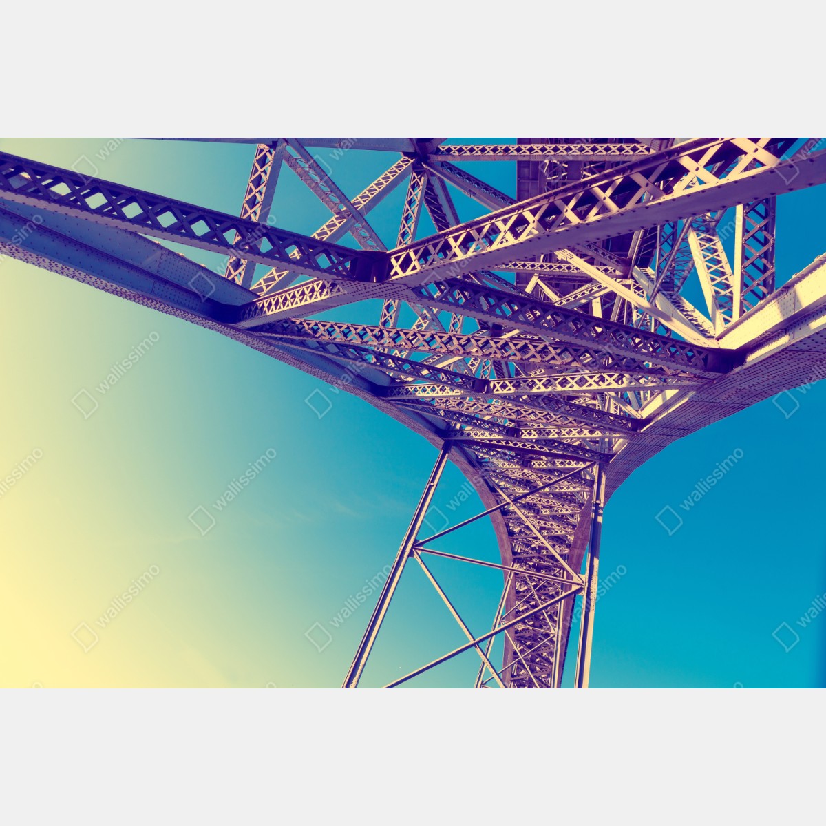 Naklejka repozycjonowalna abstrakcyjna stalowa konstrukcja mostu w perspektywie – Wallissimo® Naklejka repozycjonowalna abstrakcyjna stalowa konstrukcja mostu w perspektywie – Wallissimo®