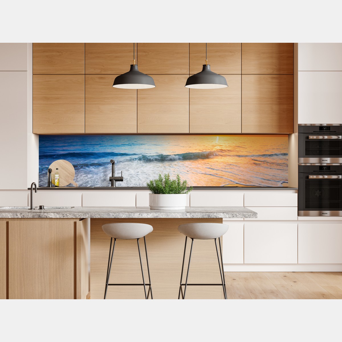 Naklejka repozycjonowalna spokojny zachód słońca nad oceanem – Wallissimo® Naklejka repozycjonowalna spokojny zachód słońca nad oceanem – Wallissimo®