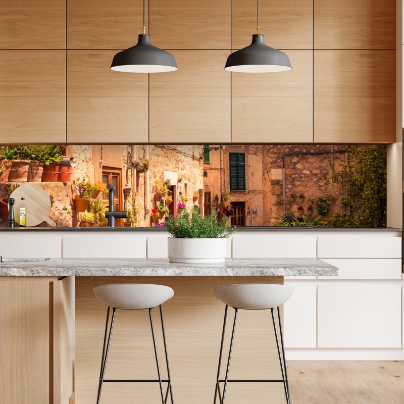 Naklejka repozycjonowalna tropikalny wzór z kakadu i kwiatami – Wallissimo®