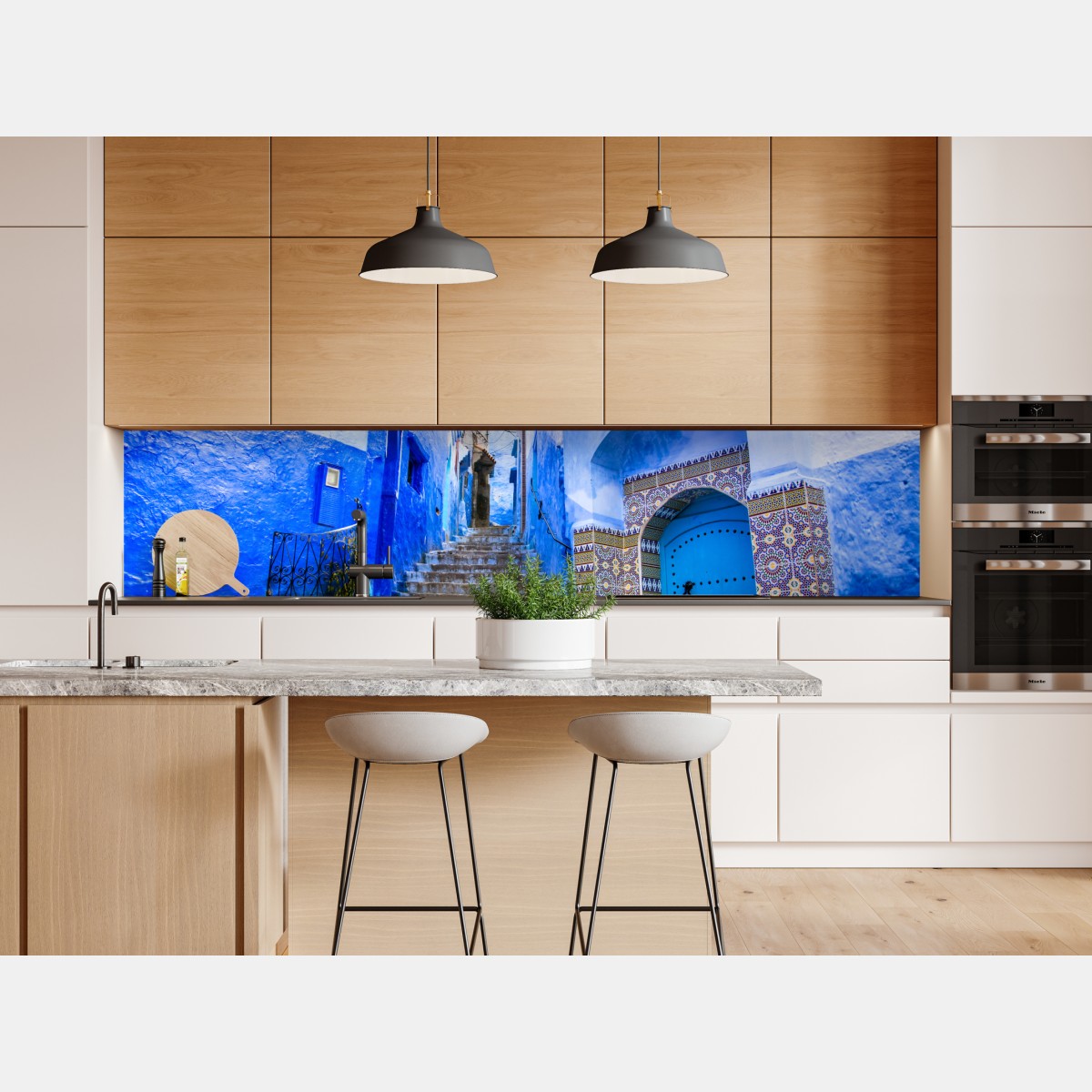 Naklejka repozycjonowalna niebieska uliczka w Chefchaouen, Maroko – Wallissimo® Naklejka repozycjonowalna niebieska uliczka w Chefchaouen, Maroko – Wallissimo®