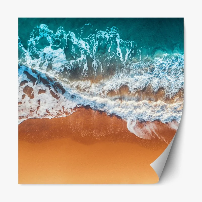 Naklejka repozycjonowalna japoński niebieski wzór seigaiha – Wallissimo®