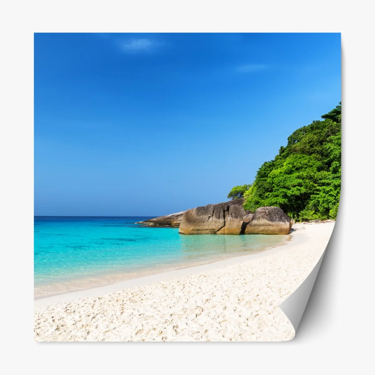 Naklejka repozycjonowalna Wyspy Similan turkusowa plaża – Wallissimo® Naklejka repozycjonowalna Wyspy Similan turkusowa plaża – Wallissimo®