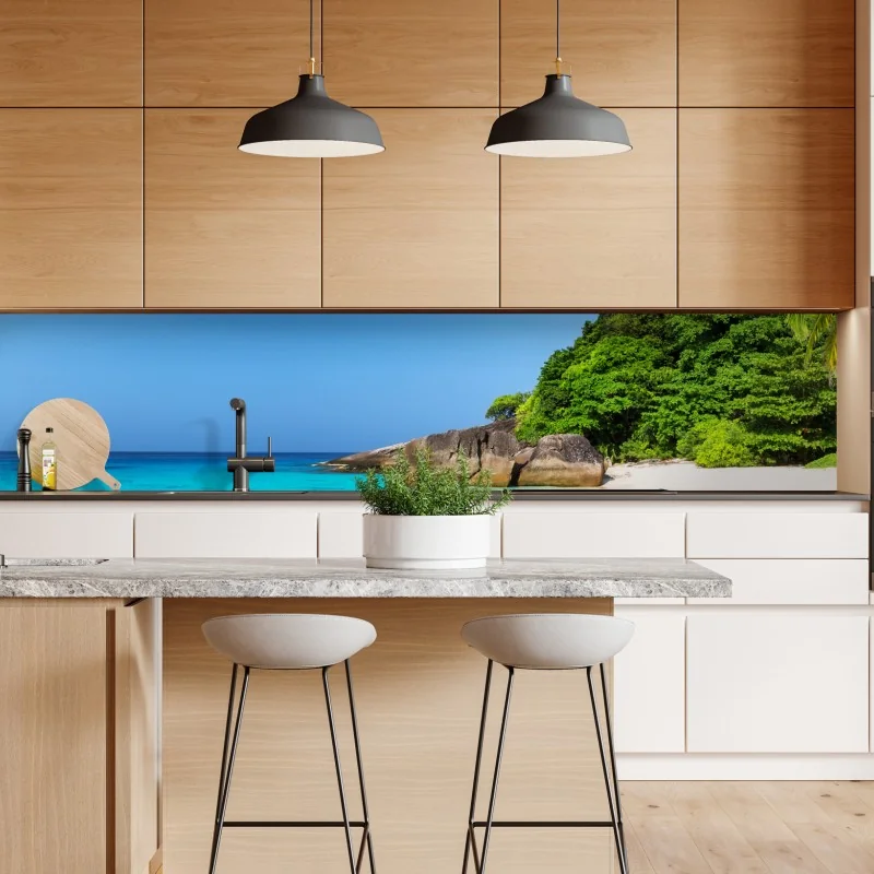 Naklejka repozycjonowalna unoszące się pęcherzyki oleju na głębokim gradiencie – Wallissimo®