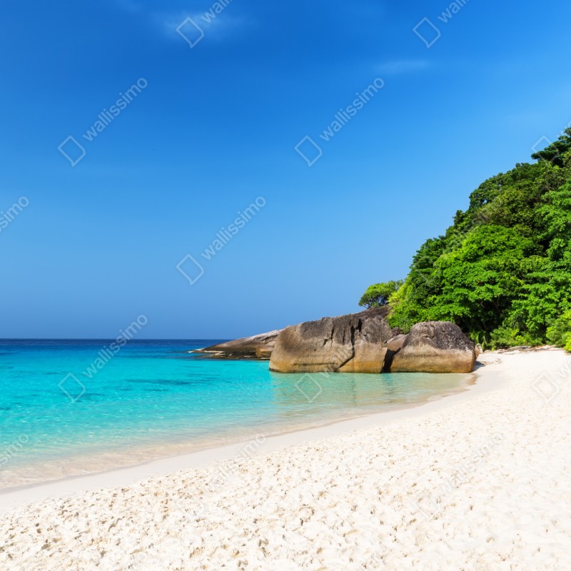 Naklejka repozycjonowalna Wyspy Similan turkusowa plaża – Wallissimo® Naklejka repozycjonowalna Wyspy Similan turkusowa plaża – Wallissimo®