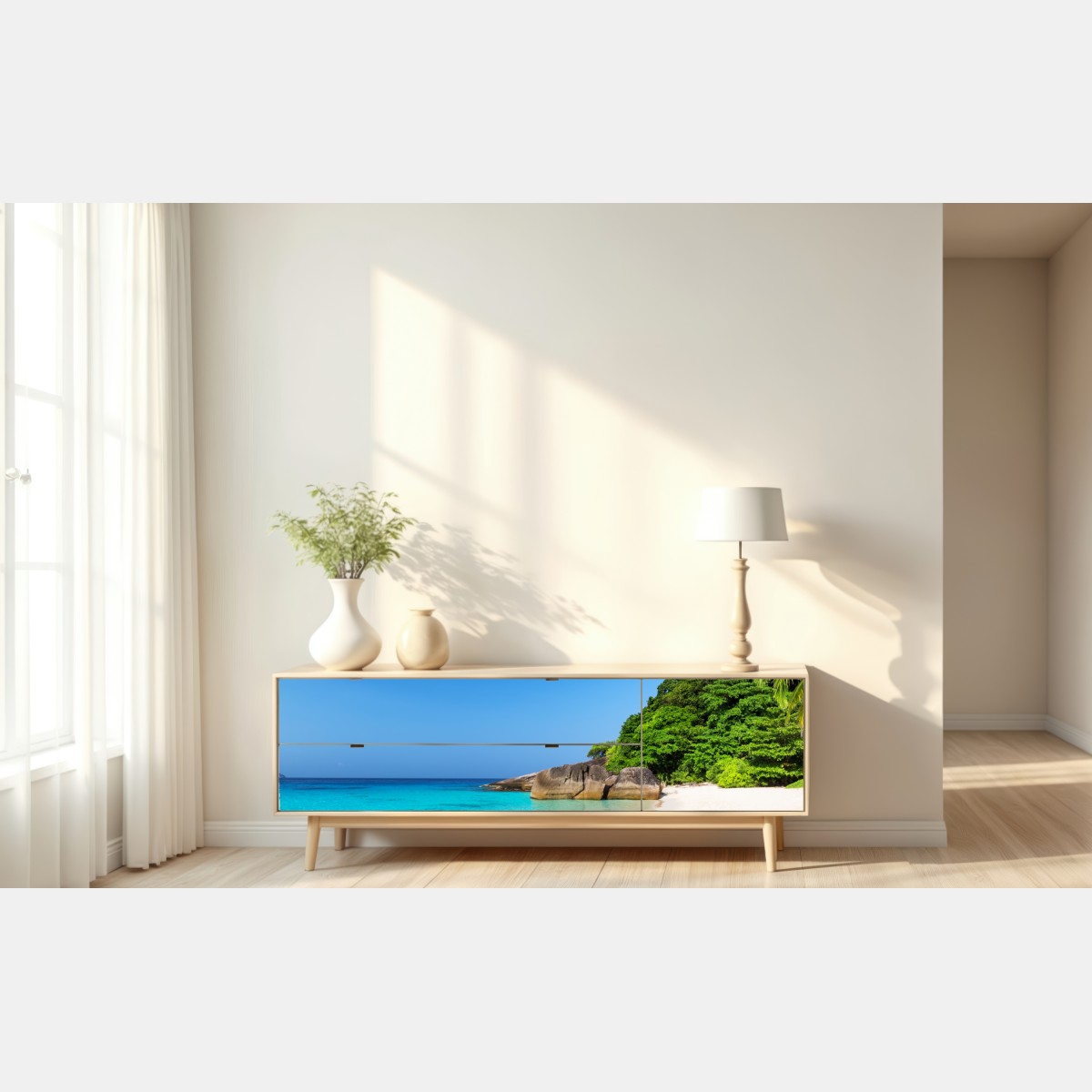 Naklejka repozycjonowalna Wyspy Similan turkusowa plaża – Wallissimo® Naklejka repozycjonowalna Wyspy Similan turkusowa plaża – Wallissimo®