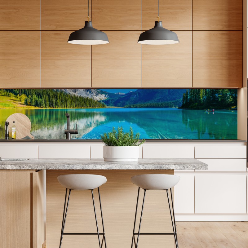 Naklejka repozycjonowalna akwarelowy tukan w tropikalnym wzorze – Wallissimo®