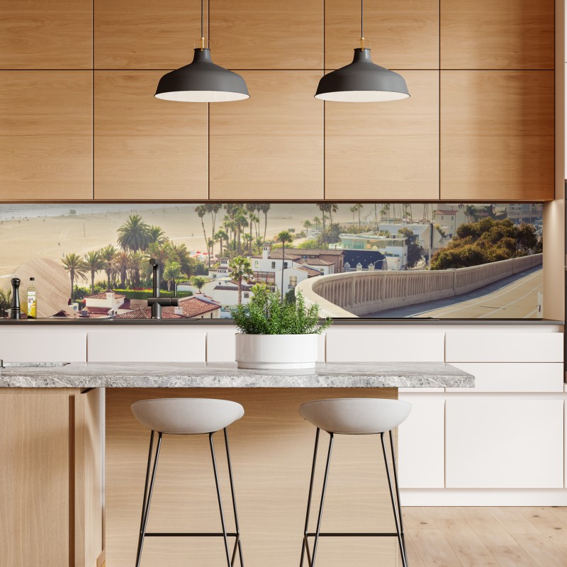 Naklejka repozycjonowalna turkusowy wzór falowy do dekoracji ścian – Wallissimo®