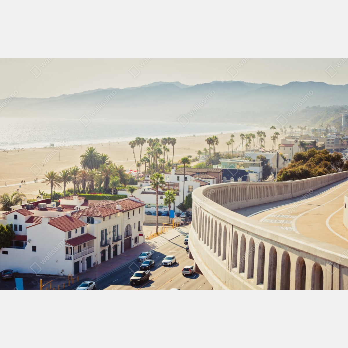 Naklejka repozycjonowalna Santa Monica nadmorska panorama – Wallissimo® Naklejka repozycjonowalna Santa Monica nadmorska panorama – Wallissimo®