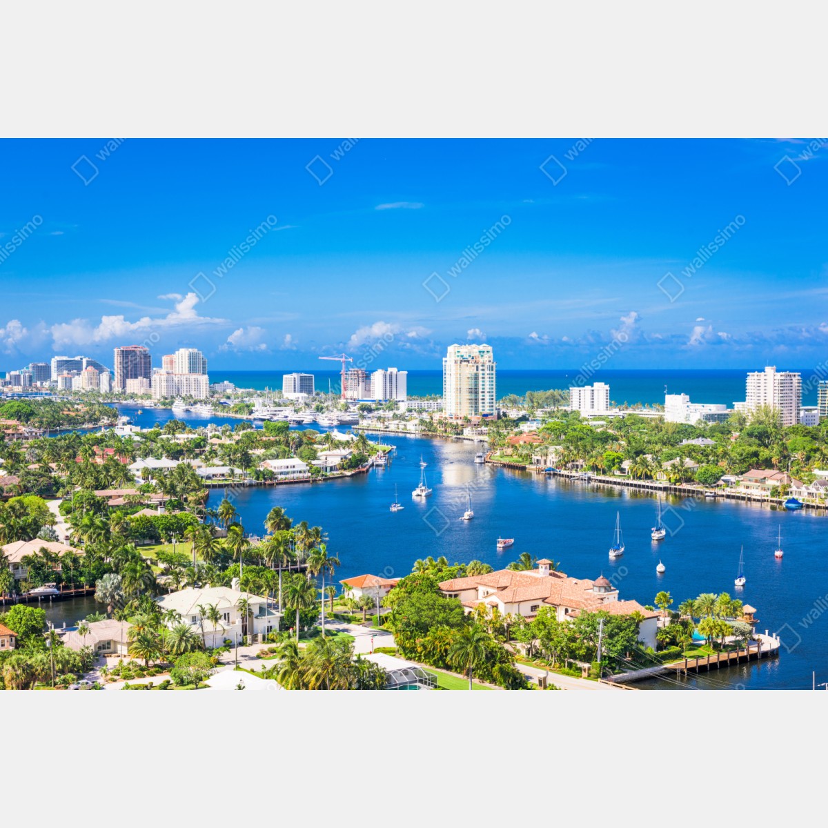 Naklejka repozycjonowalna Fort Lauderdale panorama nad wybrzeżem – Wallissimo® Naklejka repozycjonowalna Fort Lauderdale panorama nad wybrzeżem – Wallissimo®