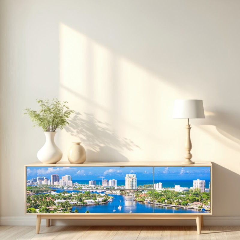 Naklejka repozycjonowalna Fort Lauderdale panorama nad wybrzeżem – Wallissimo® Naklejka repozycjonowalna Fort Lauderdale panorama nad wybrzeżem – Wallissimo®