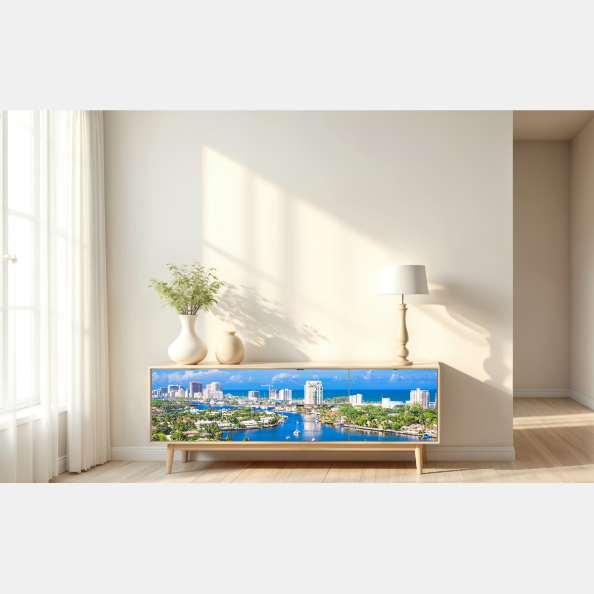 Naklejka repozycjonowalna Fort Lauderdale panorama nad wybrzeżem – Wallissimo® Naklejka repozycjonowalna Fort Lauderdale panorama nad wybrzeżem – Wallissimo®