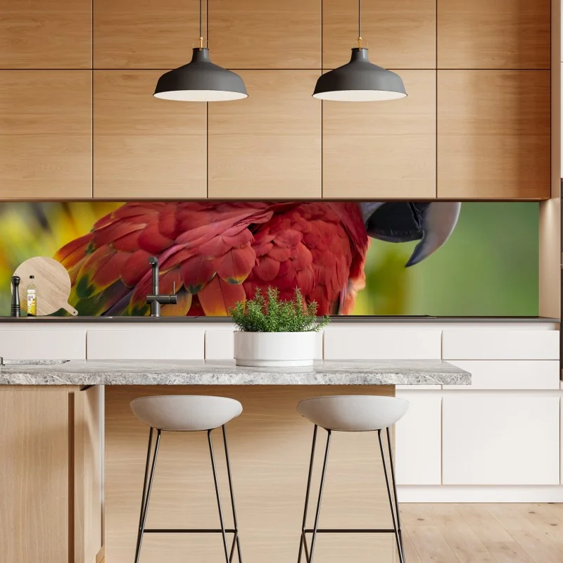 Naklejka repozycjonowalna złoty wzór liści na białym tle – Wallissimo®