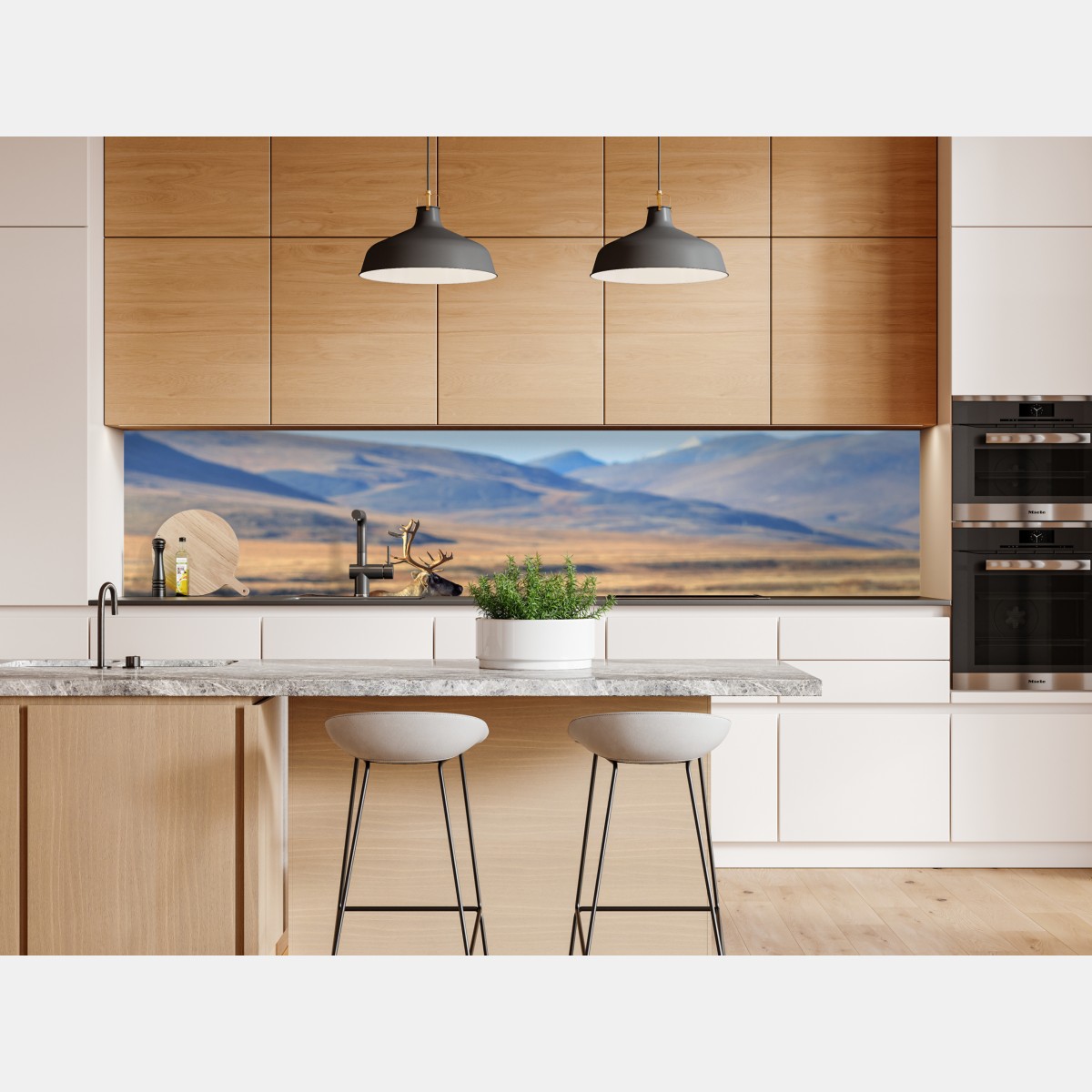 Naklejka repozycjonowalna samotny renifer w tundrze w Czukotce – Wallissimo® Naklejka repozycjonowalna samotny renifer w tundrze w Czukotce – Wallissimo®