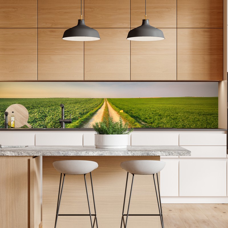 Naklejka repozycjonowalna pole czerwonych maków – Wallissimo®