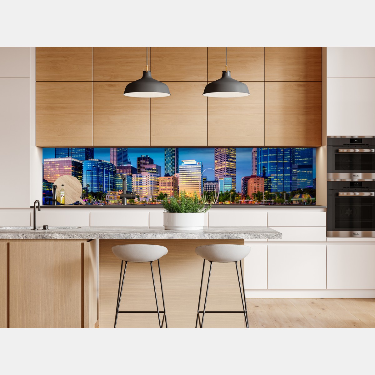 Naklejka repozycjonowalna Perth panorama miasta o zachodzie słońca – Wallissimo® Naklejka repozycjonowalna Perth panorama miasta o zachodzie słońca – Wallissimo®