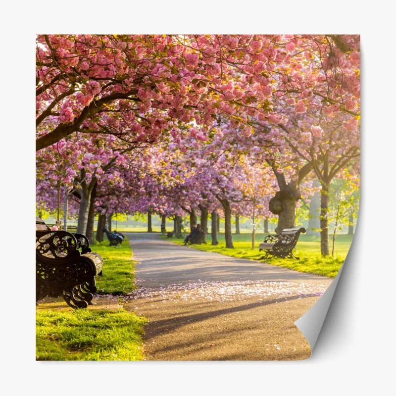 Naklejka repozycjonowalna wiosenna łąka dmuchawców – Wallissimo®