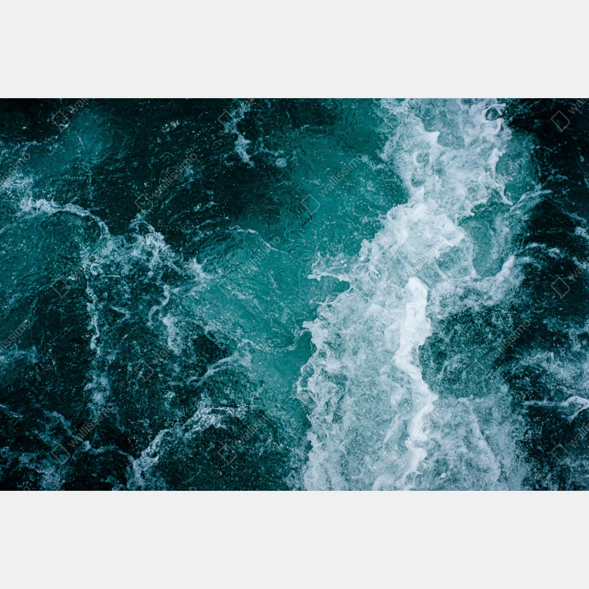 Naklejka repozycjonowalna turkusowe fale morskie – Wallissimo® Naklejka repozycjonowalna turkusowe fale morskie – Wallissimo®