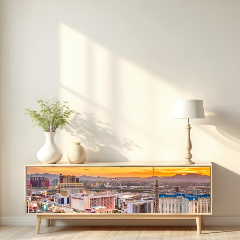 Naklejka repozycjonowalna Las Vegas panorama o zmierzchu – Wallissimo® Naklejka repozycjonowalna Las Vegas panorama o zmierzchu – Wallissimo®