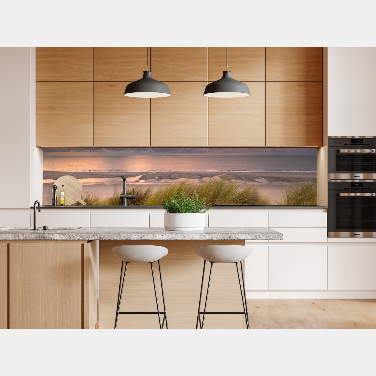 Naklejka repozycjonowalna zachód słońca nad wydmami Zeeland – Wallissimo® Naklejka repozycjonowalna zachód słońca nad wydmami Zeeland – Wallissimo®