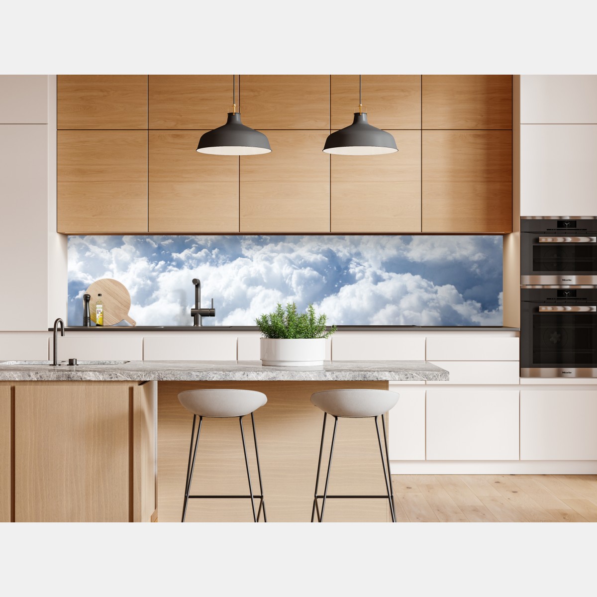 Naklejka repozycjonowalna spokojny pejzaż chmur – Wallissimo® Naklejka repozycjonowalna spokojny pejzaż chmur – Wallissimo®