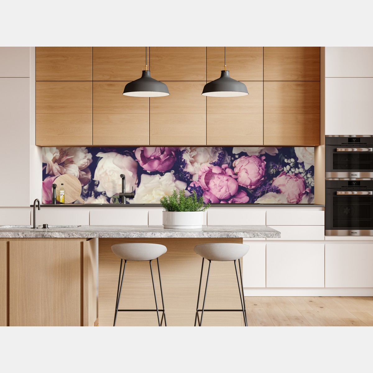 Naklejka repozycjonowalna romantyczny bukiet piwonii w pastelowych tonach – Wallissimo® Naklejka repozycjonowalna romantyczny bukiet piwonii w pastelowych tonach – Wallissimo®