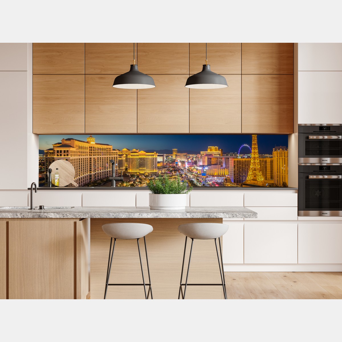 Naklejka repozycjonowalna panorama Las Vegas nocą – Wallissimo® Naklejka repozycjonowalna panorama Las Vegas nocą – Wallissimo®