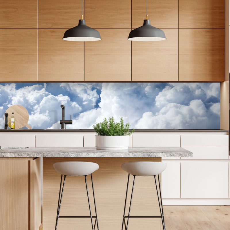 Naklejka repozycjonowalna słoneczny taras śródziemnomorski z widokiem na morze – Wallissimo®