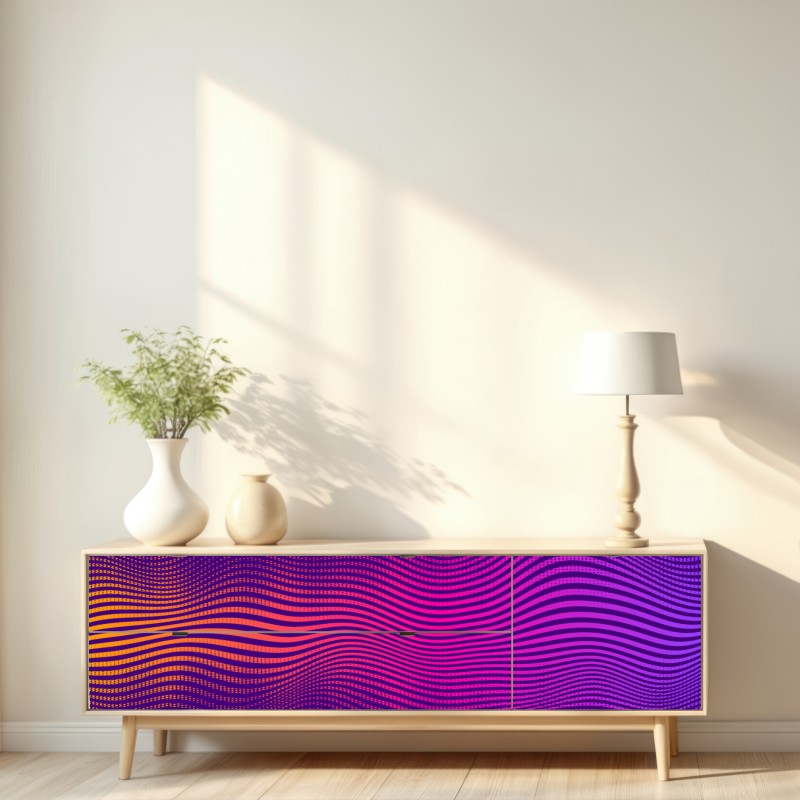 Naklejka repozycjonowalna żywy gradient falowy wzór – Wallissimo® Naklejka repozycjonowalna żywy gradient falowy wzór – Wallissimo®