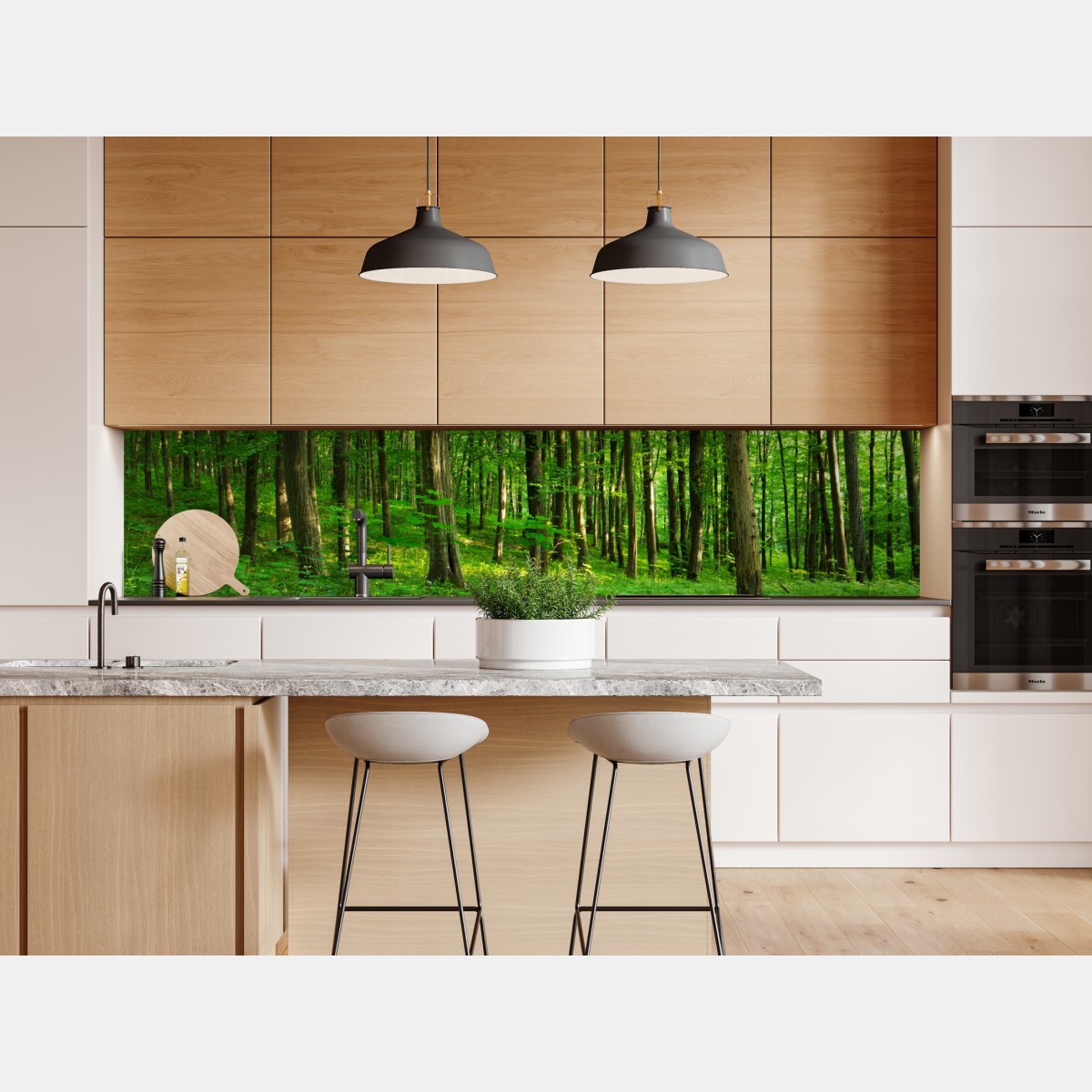 Naklejka repozycjonowalna słoneczny zielony las wiosną – Wallissimo® Naklejka repozycjonowalna słoneczny zielony las wiosną – Wallissimo®