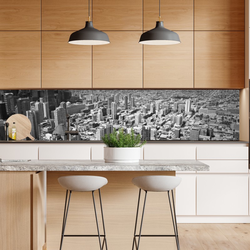 Naklejka repozycjonowalna pastelowy wschód słońca nad górami – Wallissimo®