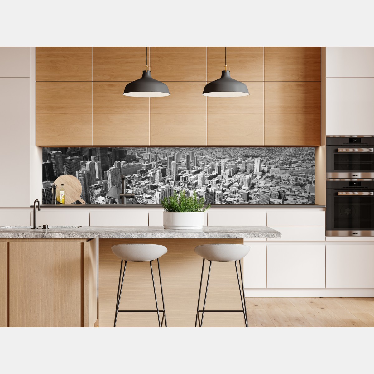 Naklejka repozycjonowalna Chicago panorama miasta w odcieniach szarości – Wallissimo® Naklejka repozycjonowalna Chicago panorama miasta w odcieniach szarości – Wallissimo®