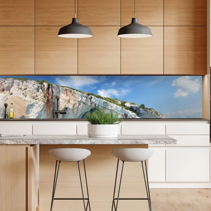 Naklejka repozycjonowalna delikatne chmury nad błękitnym niebem – Wallissimo®