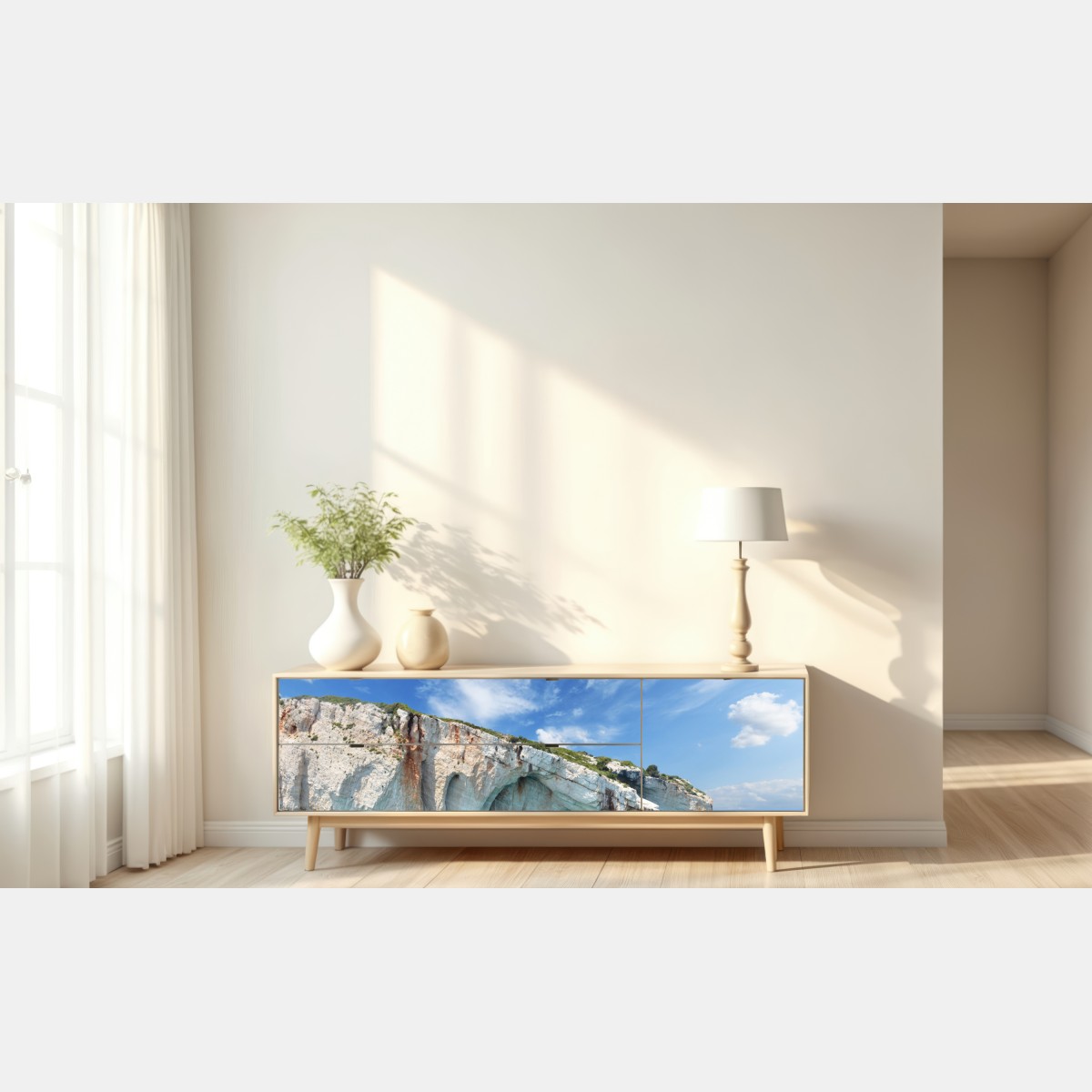 Naklejka repozycjonowalna niebieskie jaskinie na Zakynthos – Wallissimo® Naklejka repozycjonowalna niebieskie jaskinie na Zakynthos – Wallissimo®