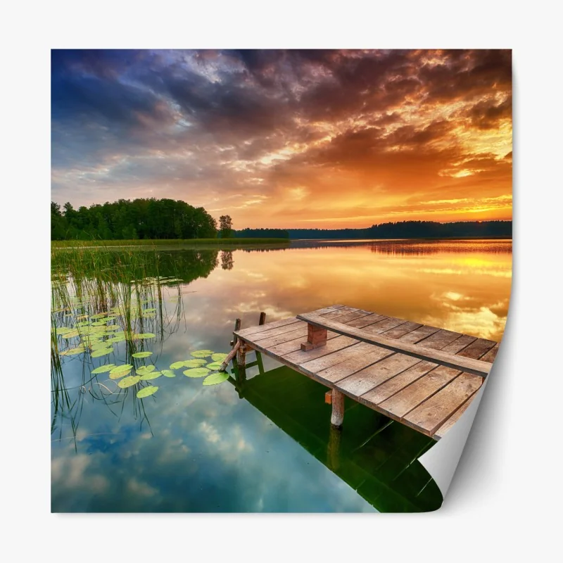 Naklejka repozycjonowalna akwarelowe liście eukaliptusa na ciemnym tle – Wallissimo®