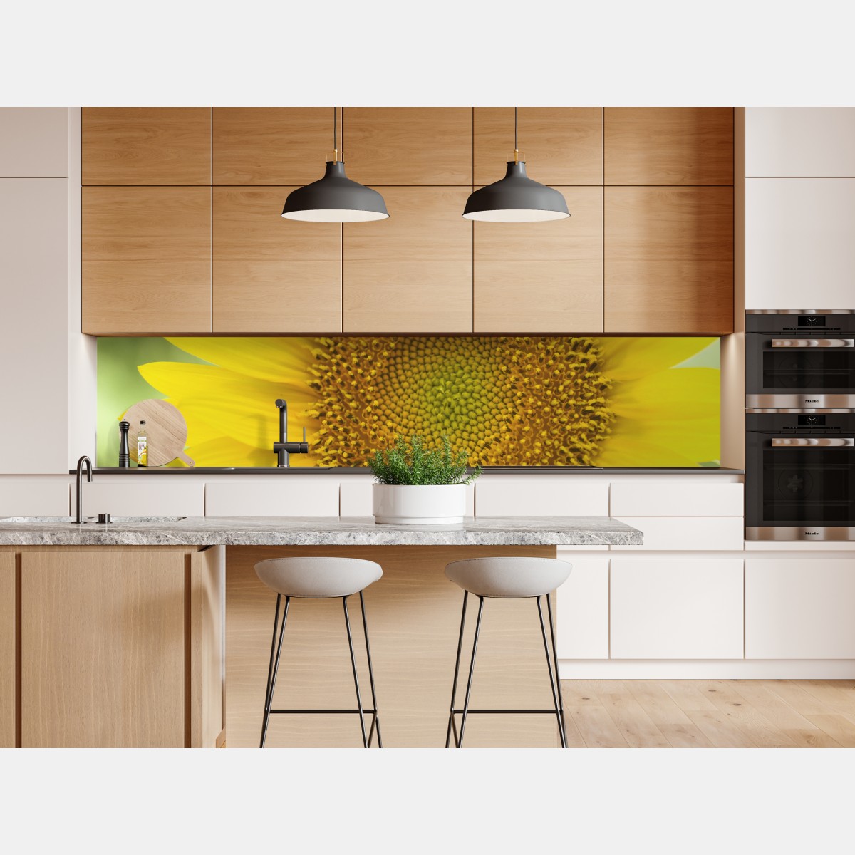 Naklejka repozycjonowalna zbliżenie słonecznika – Wallissimo® Naklejka repozycjonowalna zbliżenie słonecznika – Wallissimo®