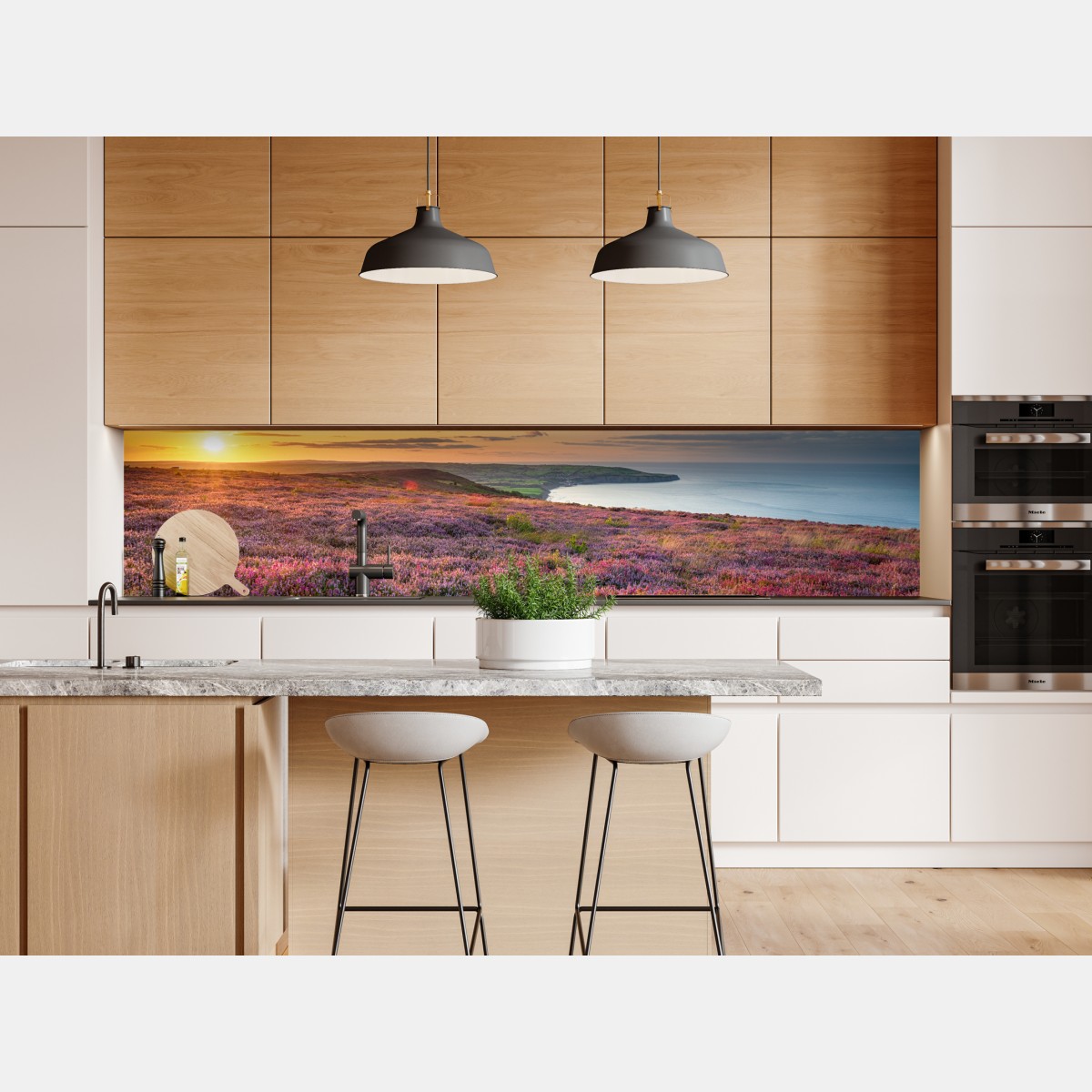 Naklejka repozycjonowalna zachód słońca nad wrzosowiskiem na North York Moors – Wallissimo® Naklejka repozycjonowalna zachód słońca nad wrzosowiskiem na North York Moors – Wallissimo®