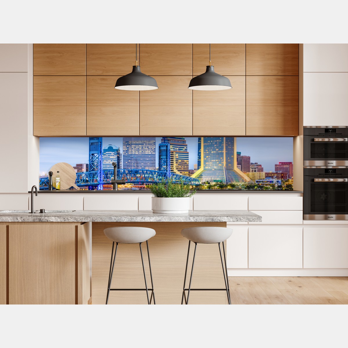 Naklejka repozycjonowalna Jacksonville panorama miasta o zmierzchu – Wallissimo® Naklejka repozycjonowalna Jacksonville panorama miasta o zmierzchu – Wallissimo®