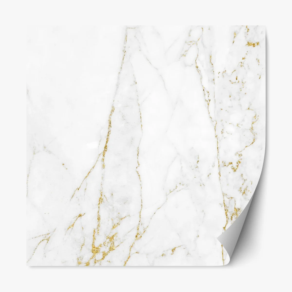 Naklejka repozycjonowalna biały marmur ze złotymi żyłkami – Wallissimo® Naklejka repozycjonowalna biały marmur ze złotymi żyłkami – Wallissimo®