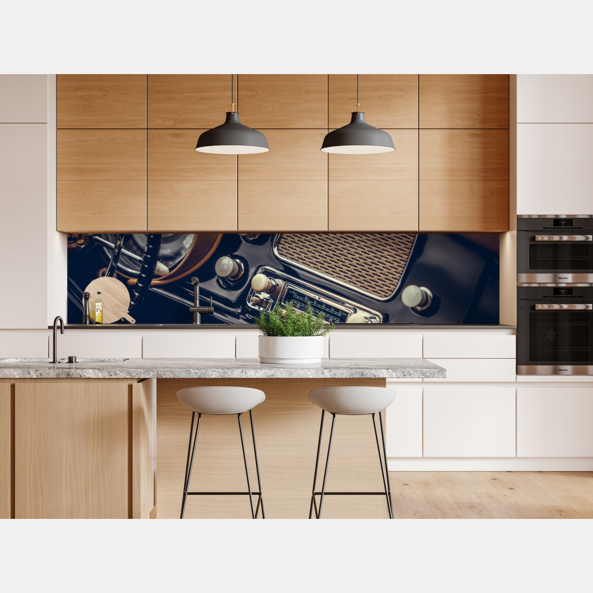 Naklejka repozycjonowalna zabytkowa deska rozdzielcza samochodu – Wallissimo® Naklejka repozycjonowalna zabytkowa deska rozdzielcza samochodu – Wallissimo®