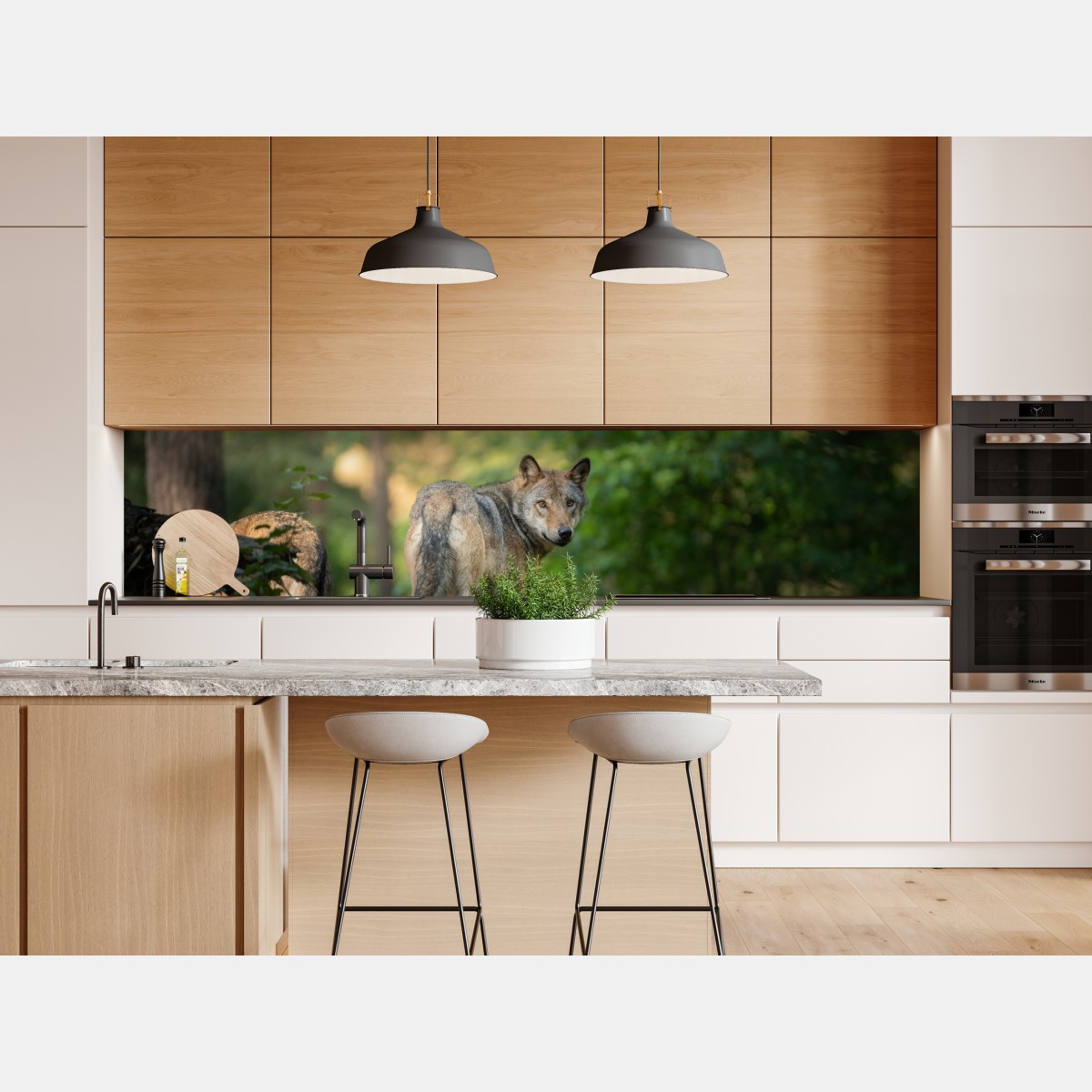 Naklejka repozycjonowalna wilk w leśnej polanie – Wallissimo® Naklejka repozycjonowalna wilk w leśnej polanie – Wallissimo®