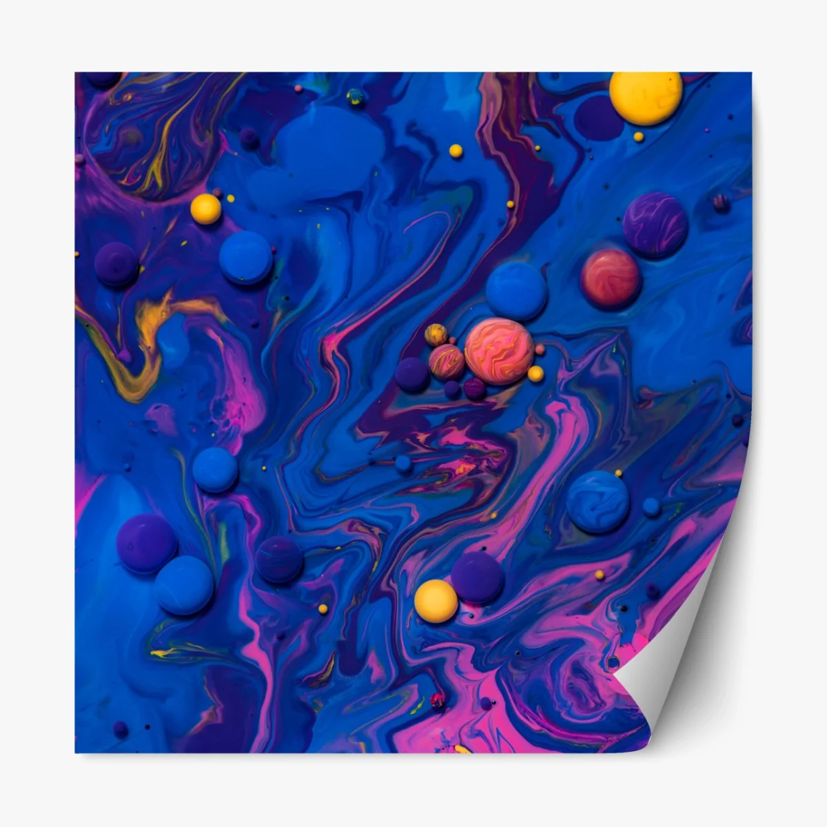 Naklejka repozycjonowalna żywe kosmiczne wiry farby – Wallissimo® Naklejka repozycjonowalna żywe kosmiczne wiry farby – Wallissimo®